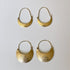Verona Stamped Brass Crescent Earrings