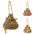Beaded Lotus Potli Bag