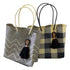 Large Mercado Bags With Tassel, Black & Cream