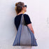 Striped Hammock Bag With Braided Handles