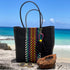 Large Mercado Bag With Tassel, Black Rainbow