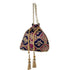Ikat Peacock Drawstring Clutch