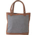 Navy Blue Patterned Suede Tote